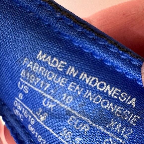 Nike Women's Benassi Duo Ultra Slides SANDAL White/Red/Blue size 6 - Picture 4 of 5